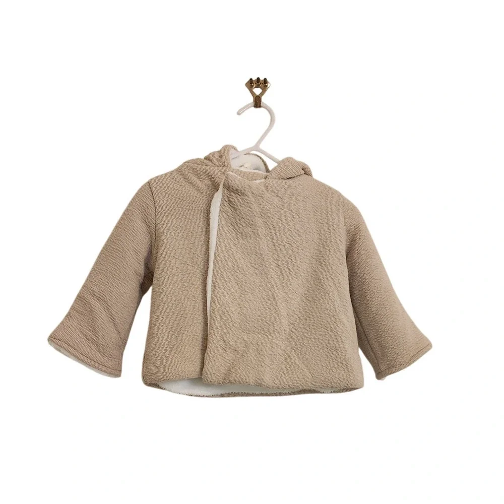 NWT First Impressions Unisex Faux Sherpa Lined Hooded Jacket 3-6 Months